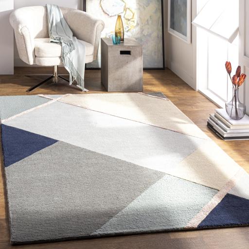 Surya Mid Century MCY-2301 Blush Charcoal 2' x 3' Rug