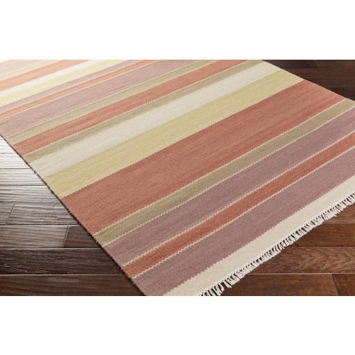 Surya Miguel MIG-5001 Beige Brick Red 2'6" x 8' Rug