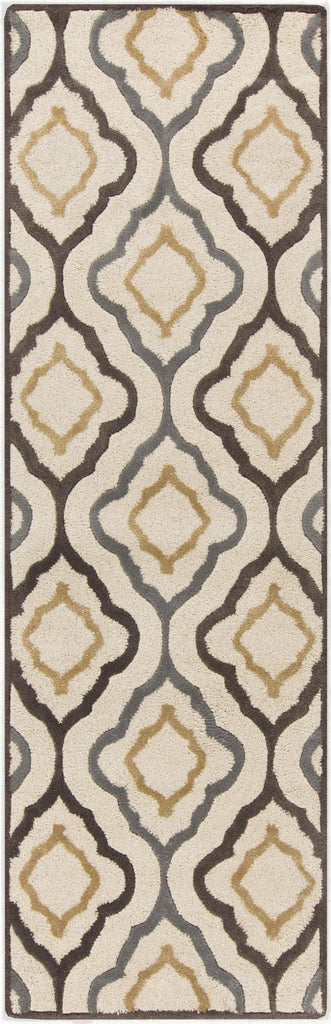 Surya Modern Classics CAN-2024 Charcoal Dark Brown 2'6" x 8' Rug