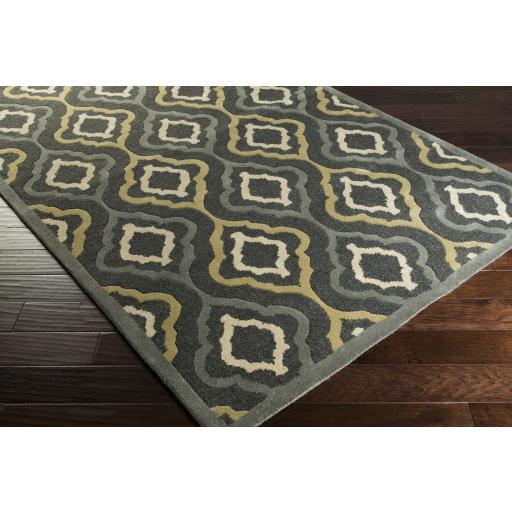 Surya Modern Classics CAN-2025 Charcoal Dark Green 2'6" x 8' Rug