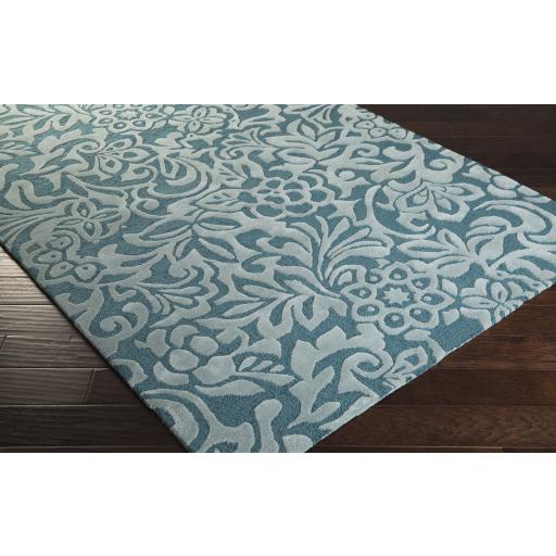 Surya Modern Classics CAN-2047 Deep Teal Dusty Sage 2'6" x 8' Rug