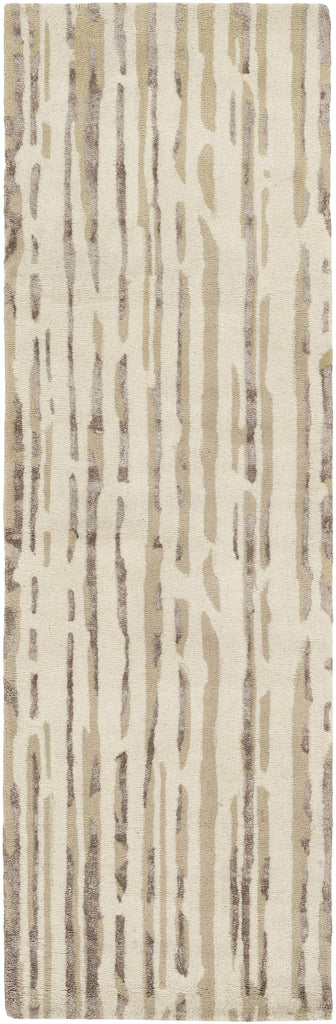 Surya Modern Classics CAN-2074 Cream Medium Brown 2'6" x 8' Rug