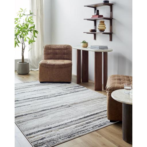 Surya Mood MDD-2333 Charcoal Light Brown 5'3" x 7' Rug