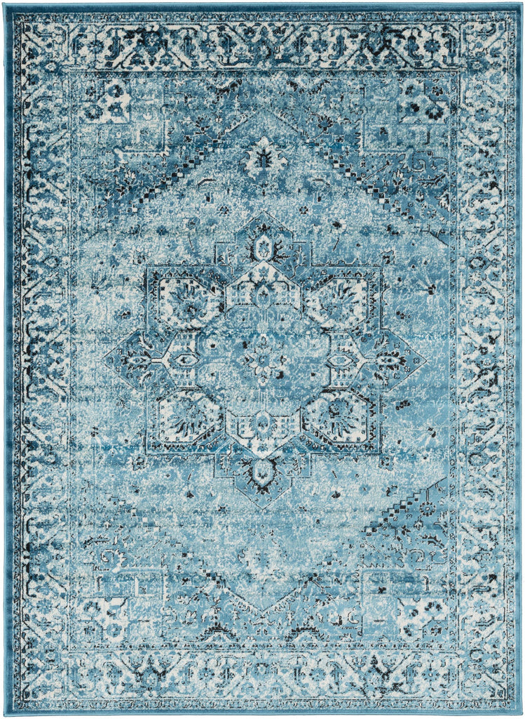 Surya Mumbai MUM-2309 Black Blue 7'10" x 10'2" Rug