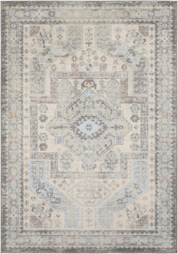 Surya Murat MUT-2310 Charcoal Dusty Pink 5'3" x 7'3" Rug