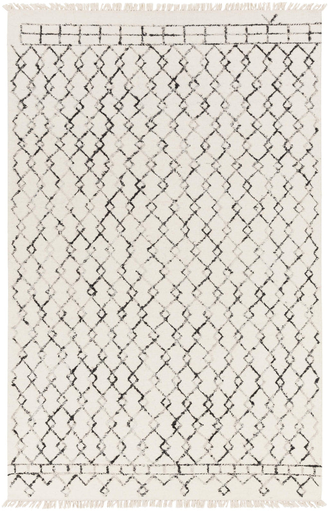 Surya Nettie NET-1000 Black Cream 6' x 9' Rug