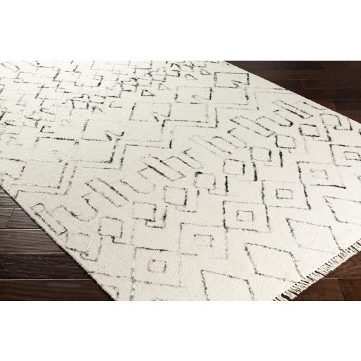 Surya Nettie NET-1003 Black Cream 2' x 3' Rug