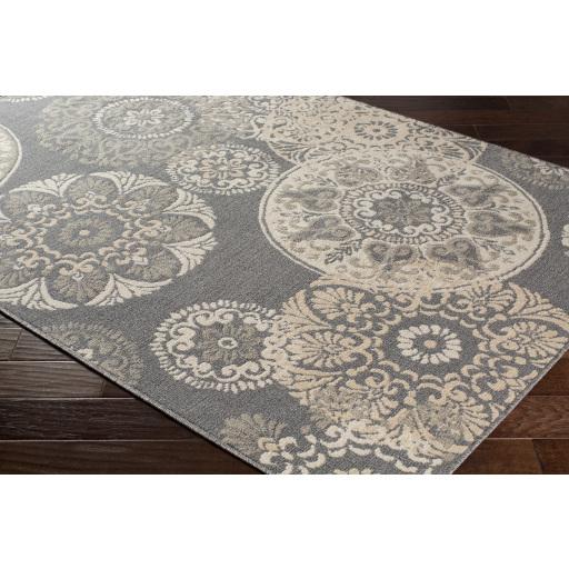 Surya Oslo OSL-2314 Beige Charcoal 5'3" x 7'3" Rug