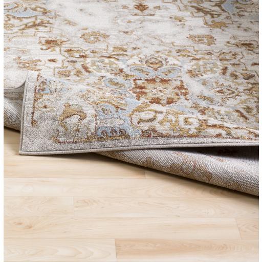 Surya Oushak OUS-2300 Brown Ice Blue 6'7" x 9'6" Rug