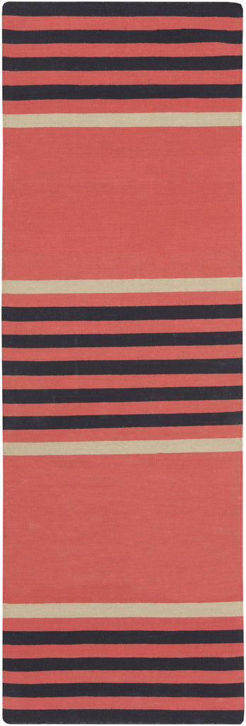 Surya Oxford OXF-3002 Dusty Coral Ink Blue 2'6" x 8' Rug