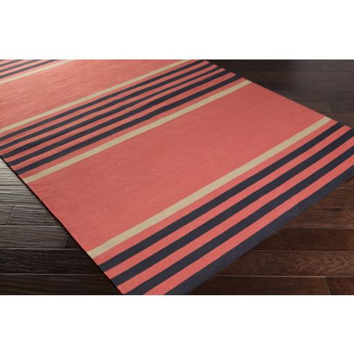 Surya Oxford OXF-3002 Dusty Coral Ink Blue 2'6" x 8' Rug