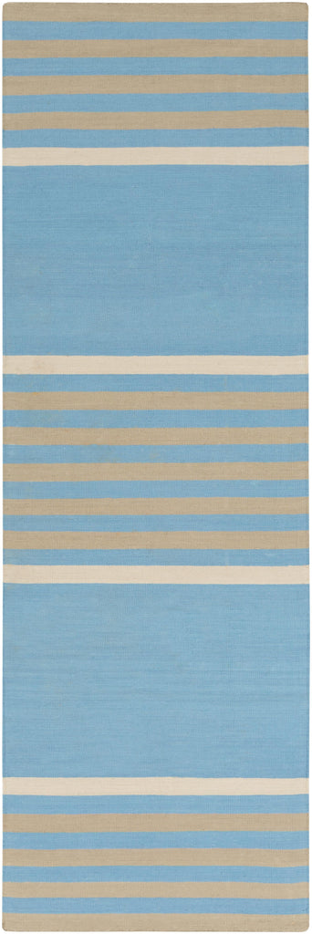 Surya Oxford OXF-3004 Aqua Ivory 2'6" x 8' Rug