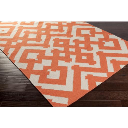 Surya Paddington PDG-2026 Light Gray Orange 2' x 3' Rug