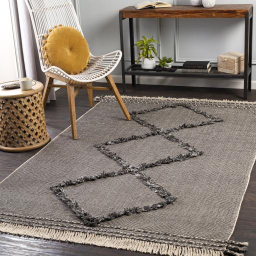 Surya Palo Alto PLA-2301 Black Gray 2' x 3' Rug