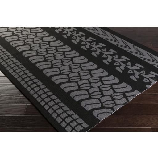 Surya Pandemonium PDM-1006 Black Gray 8' Round Rug