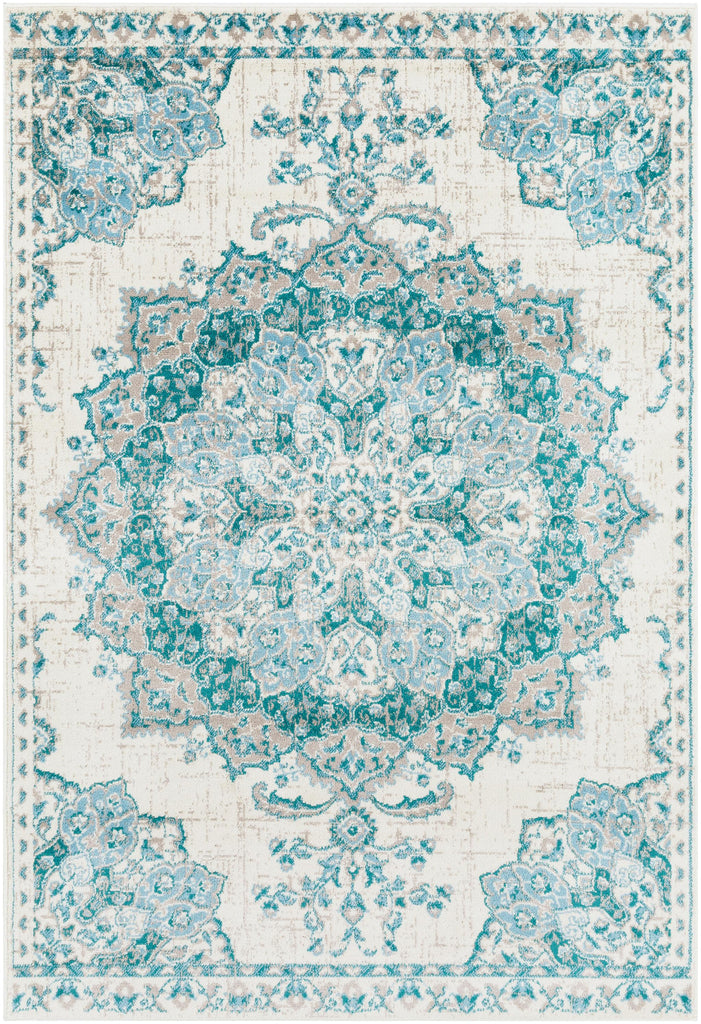 Surya Paramount PAR-1110 Aqua Cream 5'3" x 7'9" Rug