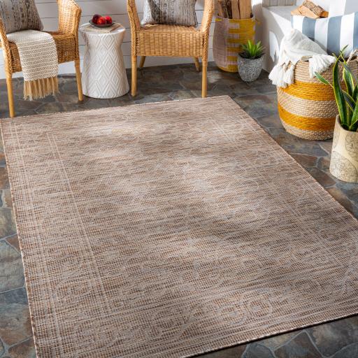 Surya Pasadena PSA-2356 Brown Cream 2'6" x 4' Rug