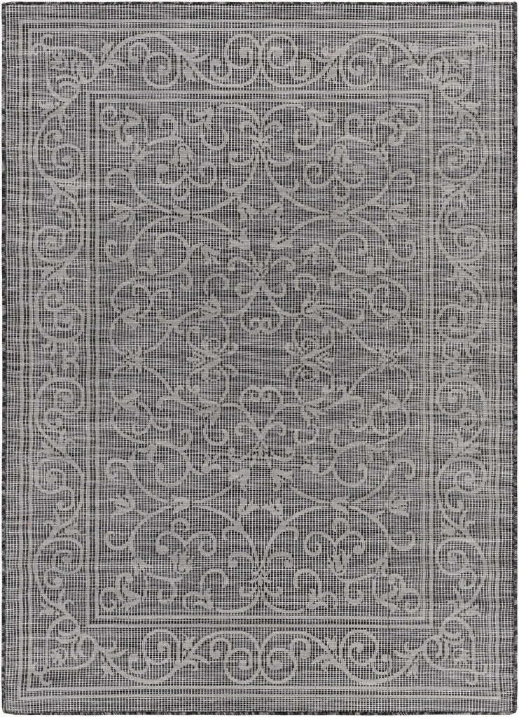 Surya Pasadena PSA-2357 Black Medium Gray 5'1" x 7' Rug