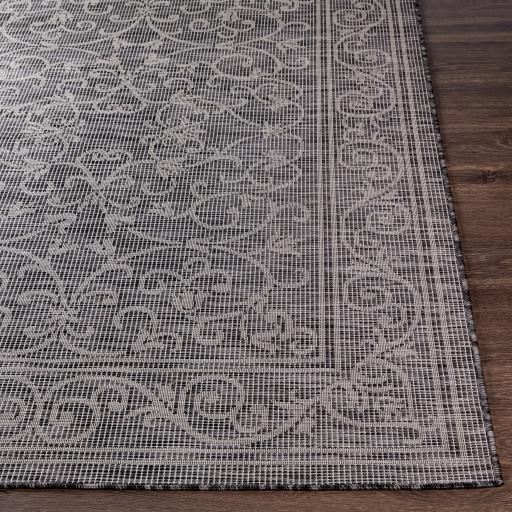 Surya Pasadena PSA-2357 Black Medium Gray 5'1" x 7' Rug