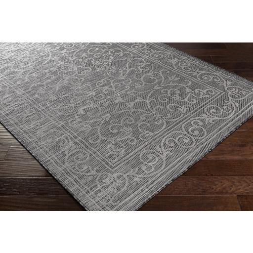 Surya Pasadena PSA-2357 Black Medium Gray 5'1" x 7' Rug