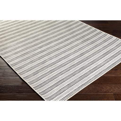 Surya Pasadena PSA-2388 Black Cream 2'7" x 4'11" Rug