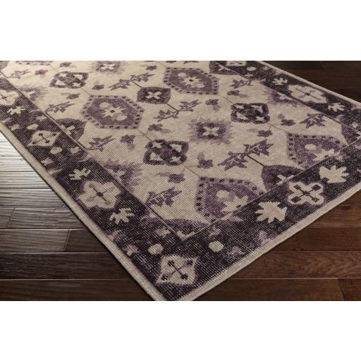 Surya Pazar PZR-6009 Dark Plum Lavender 3'6" x 5'6" Rug