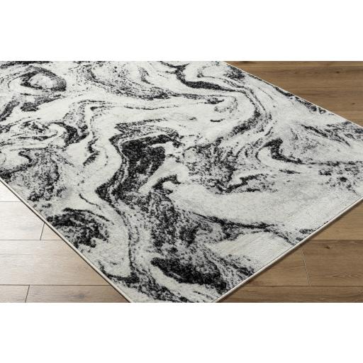 Surya Pisa PSS-2392 Black Light Gray 5' x 7' Rug