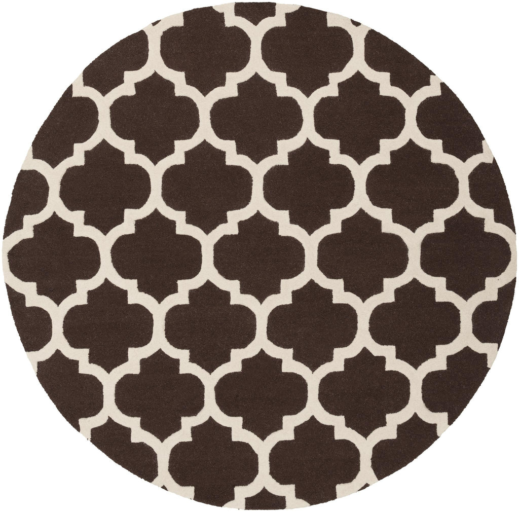 Surya Pollack AWAH-2029 Black Dark Brown 8' Round Rug