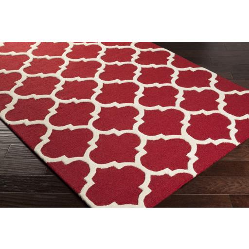 Surya Pollack AWAH-2030 Bright Red Cream 8' Round Rug