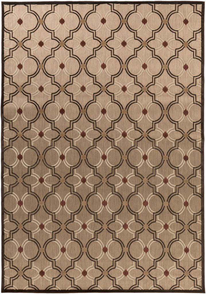 Surya Portera PRT-1049 Brick Red Dark Brown 7'10" x 10'8" Rug