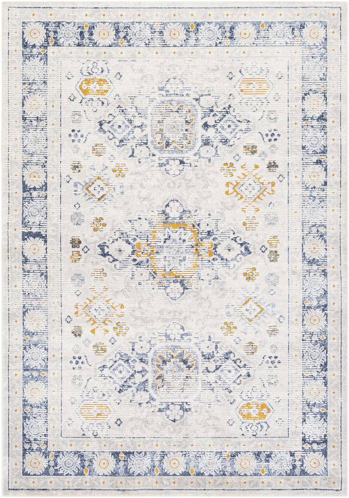 Surya Porto POO-2307 Burnt Orange Dark Blue 2' x 2'11" Rug