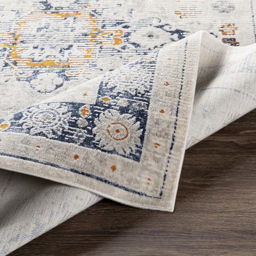 Surya Porto POO-2307 Burnt Orange Dark Blue 2' x 2'11" Rug