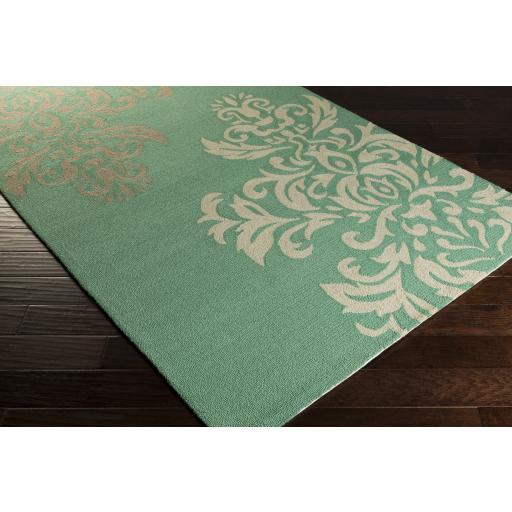 Surya Rain RAI-1162 Emerald Ivory 8' Round Rug