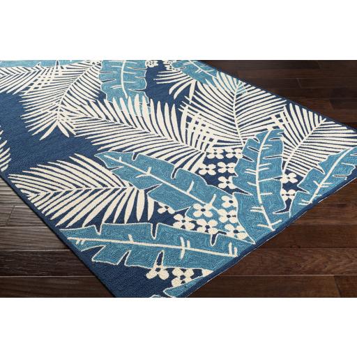 Surya Rain RAI-1282 Blue Cream 2' x 3' Rug