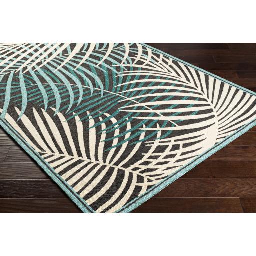 Surya Rain RAI-1285 Black Cream 2' x 3' Rug