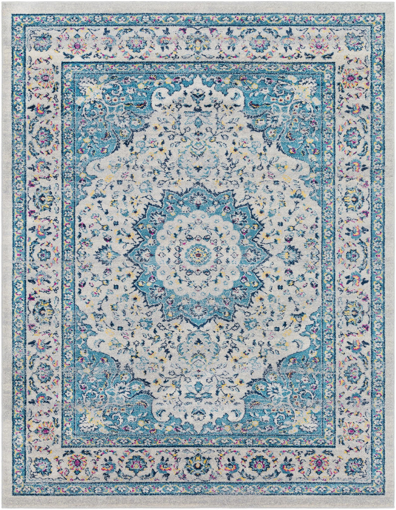 Surya Rio RIO-2307 Aqua Dark Blue 7'10" x 10'2" Rug