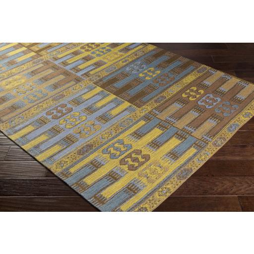 Surya Sajal SAJ-1078 Aqua Brown 2'6" x 8' Rug