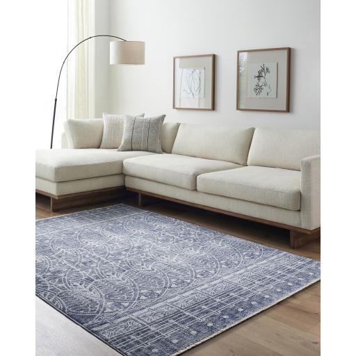 Surya Usonia USO-2306 Dark Blue Ice Blue 3'2" x 10' Rug