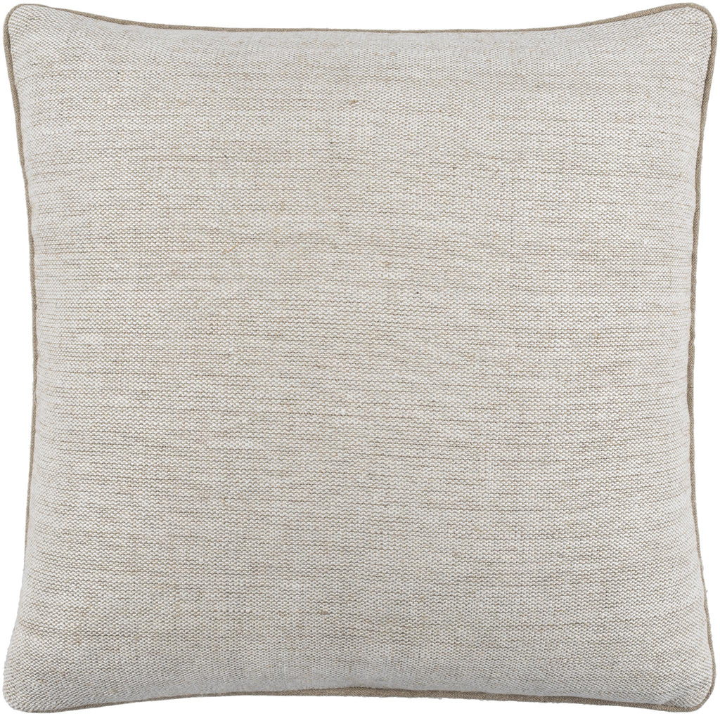 Surya Betty ETT-001 Cream Tan 18"H x 18"W Pillow Cover