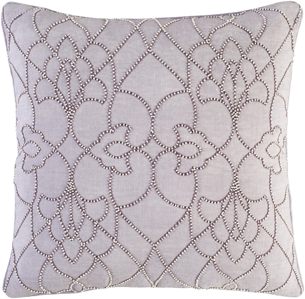 Surya Dotted Pirouette DP-004 Ivory Lilac 22"H x 22"W Pillow Cover