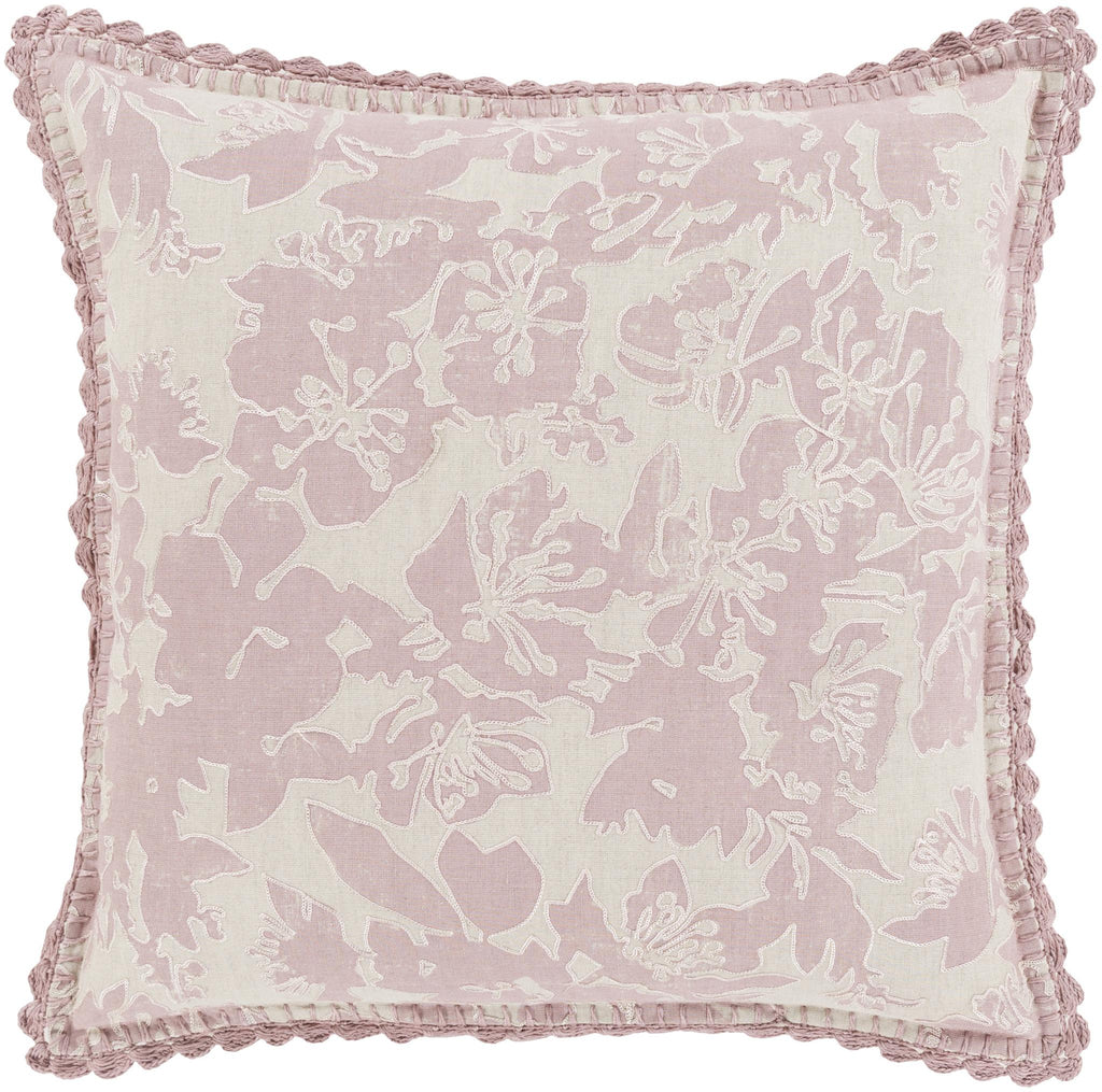 Surya Evelyn EV-003 Mauve Taupe 22"H x 22"W Pillow Cover