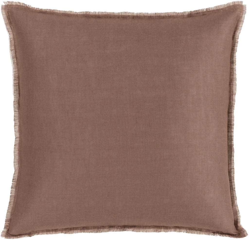 Surya Eyelash EYL-007 Medium Brown Pink 18"H x 18"W Pillow Cover