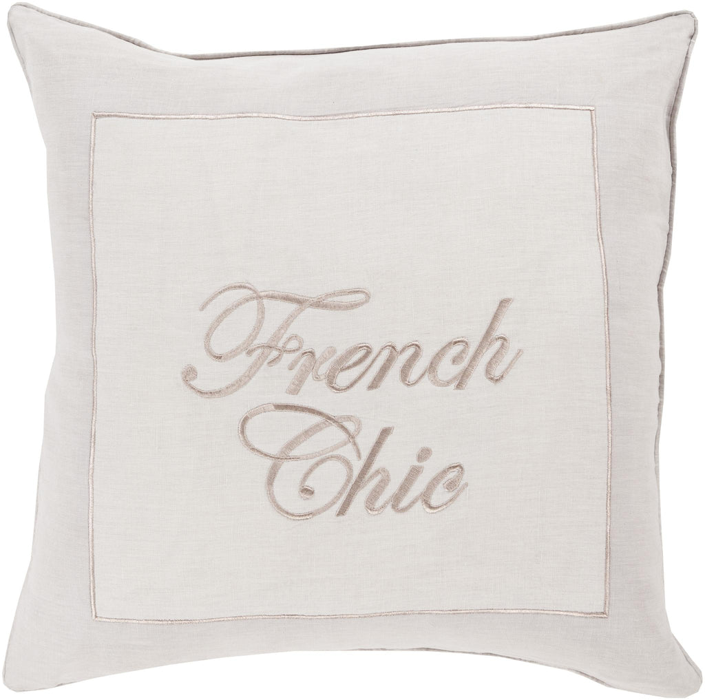 Surya French Chic FRC-002 Light Gray Lilac 18"H x 18"W Pillow Kit