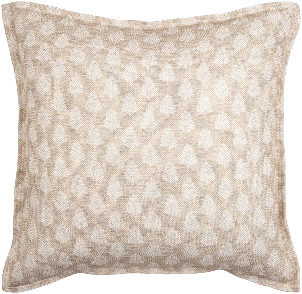 Surya Gardner GRR-001 Light Olive Tan 18"H x 18"W Pillow Cover