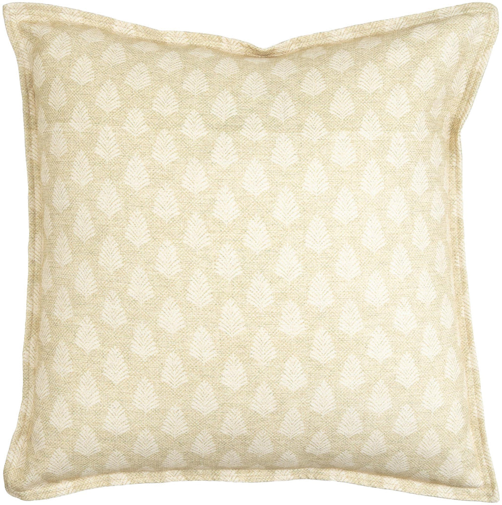 Surya Gardner GRR-003 Beige Tan 18"H x 18"W Pillow Cover