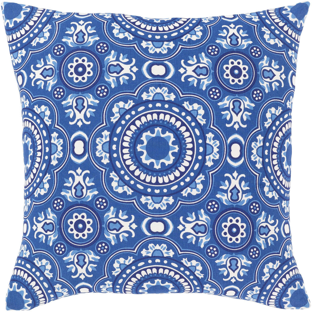 Surya Global Blues GLB-002 Blue Dark Blue 18"H x 18"W Pillow Cover