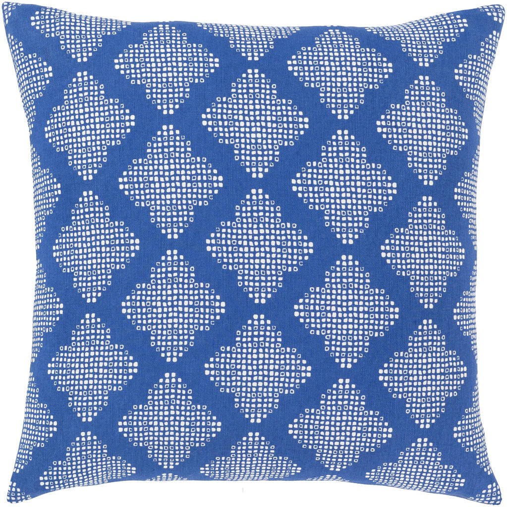 Surya Global Blues GLB-004 Blue White 18"H x 18"W Pillow Cover