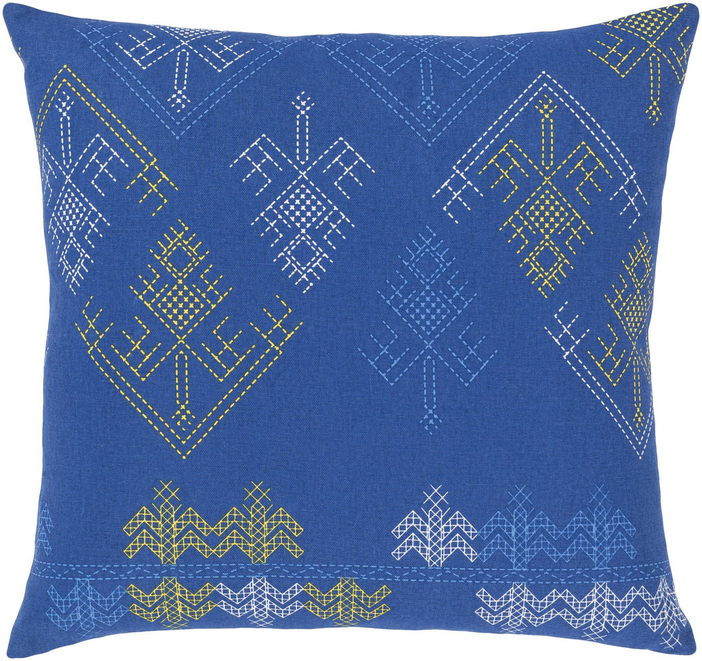 Surya Global Brights GBT-006 Blue Sky Blue 18"H x 18"W Pillow Cover