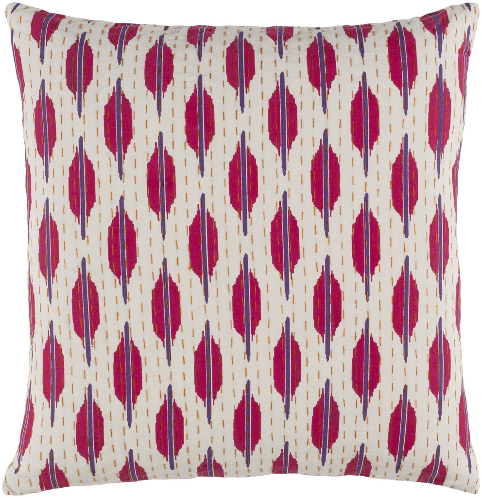 Surya Kantha KTH-006 Cream Mustard 18"H x 18"W Pillow Cover