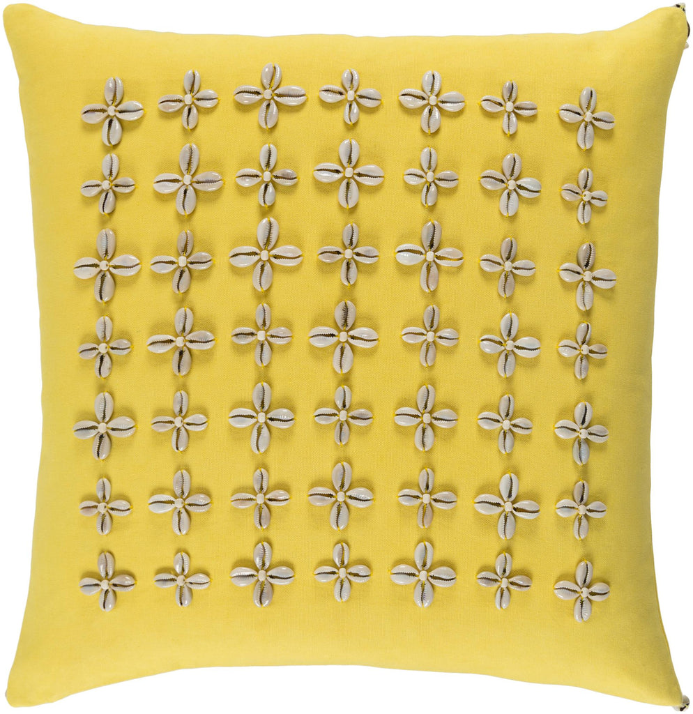 Surya Lelei LLI-005 Ivory Yellow 18"H x 18"W Pillow Cover